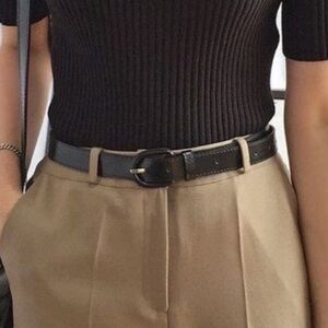 Black Faux Leather Belt